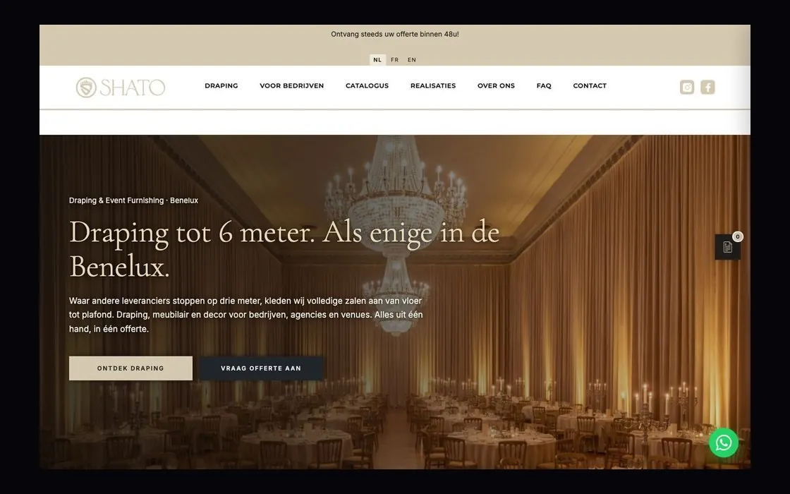 Werk van Creative Hero voor Shato Rentals.